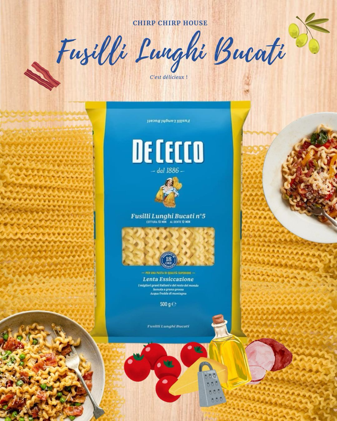 De Cecco Fusilli Lunghi Bucati